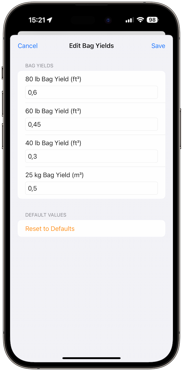 concrete-calculator screenshot 6